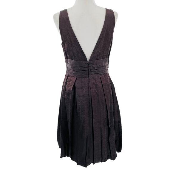Joseph Ribkoff Brown Iridescent Sleeveless Bubble Hem Cocktail Dress Women Sz 8 - Picture 3 of 13